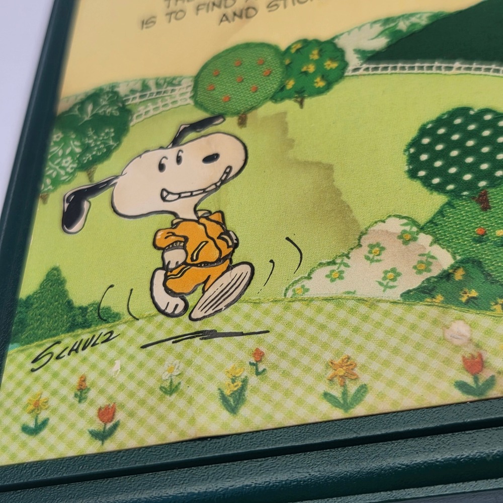 Hallmark Peanuts Plaque Green Snoopy Jogging Vintage 1958 - Picture 4 of 10